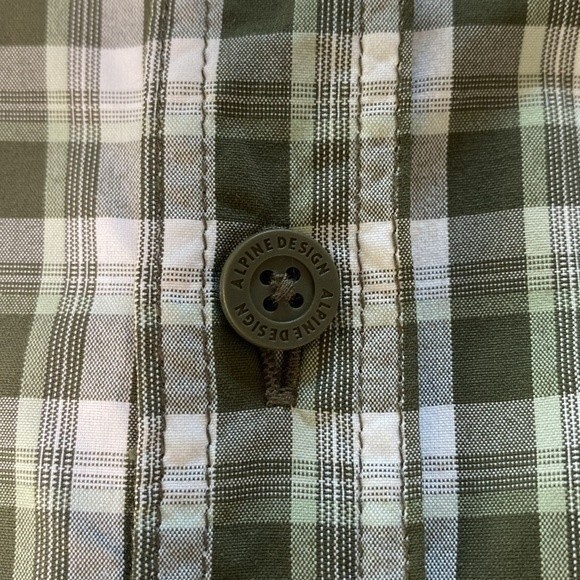 Alpine Design Tech Series Plaid Short Sleeve Button Down Shirt Mesh Hiking - Picture 14 of 15